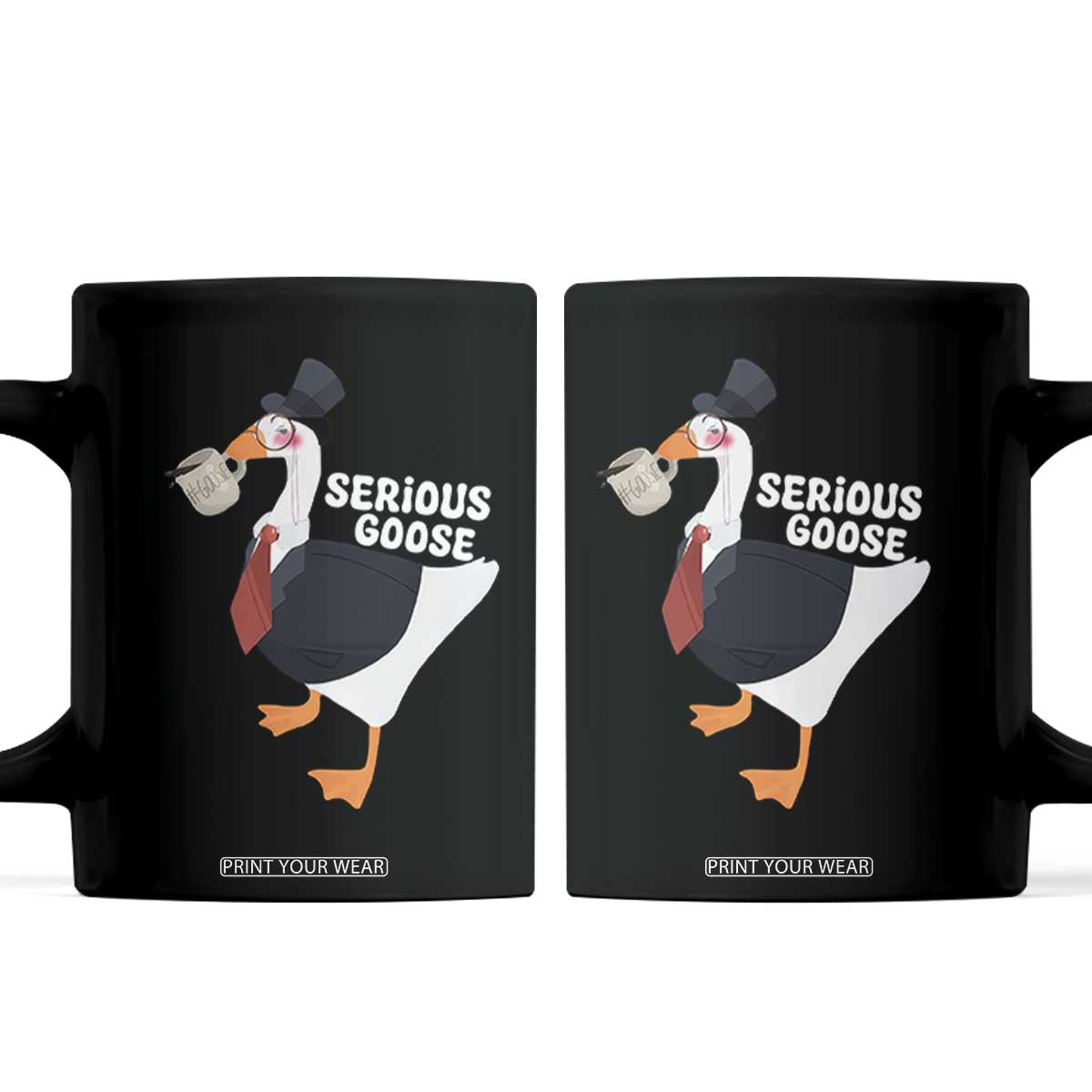 Serious Goose Coffee Mug Funny Office Tuxedo Animal Meme