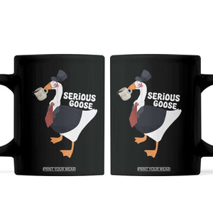Serious Goose Coffee Mug Funny Office Tuxedo Animal Meme