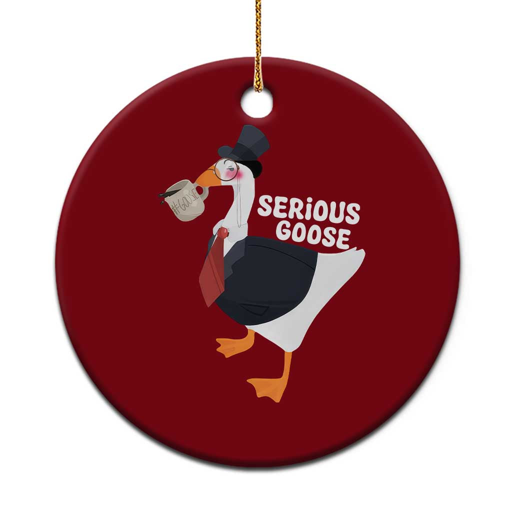 Serious Goose Ceramic Ornament Funny Office Tuxedo Animal Meme