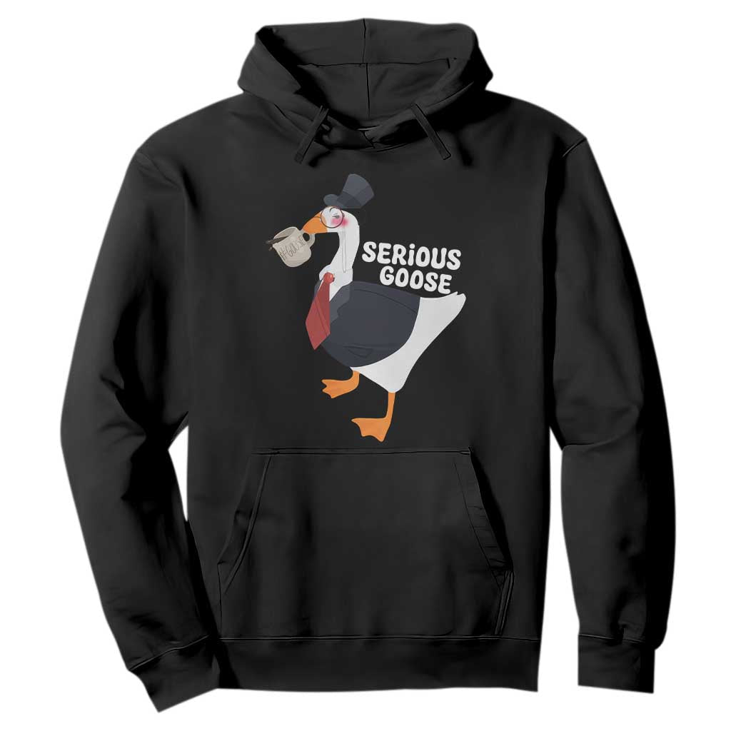 Serious Goose Hoodie Funny Office Tuxedo Animal Meme