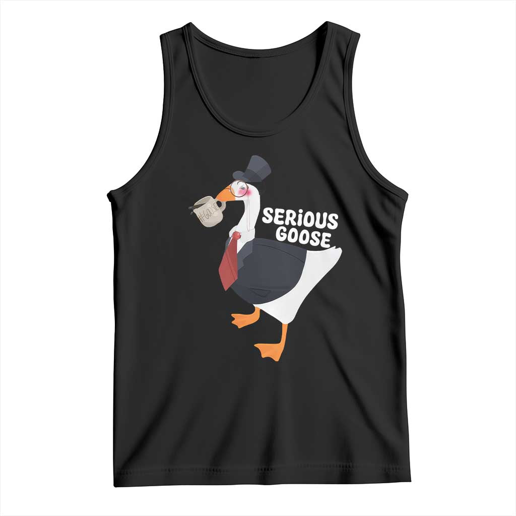 Serious Goose Tank Top Funny Office Tuxedo Animal Meme