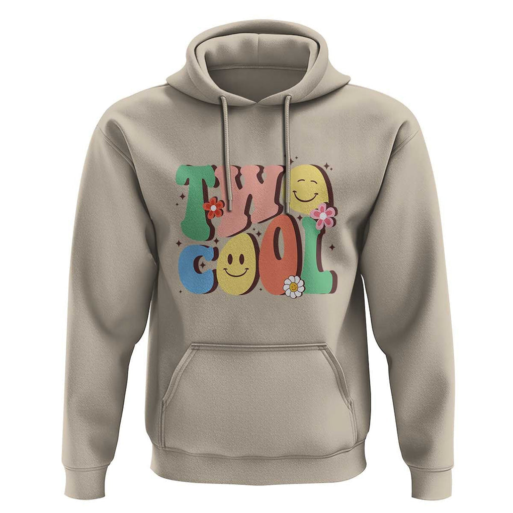 Second Birthday Hoodie Two Cool Gift 2 Years Old Retro Groovy TS11 Sand Print Your Wear