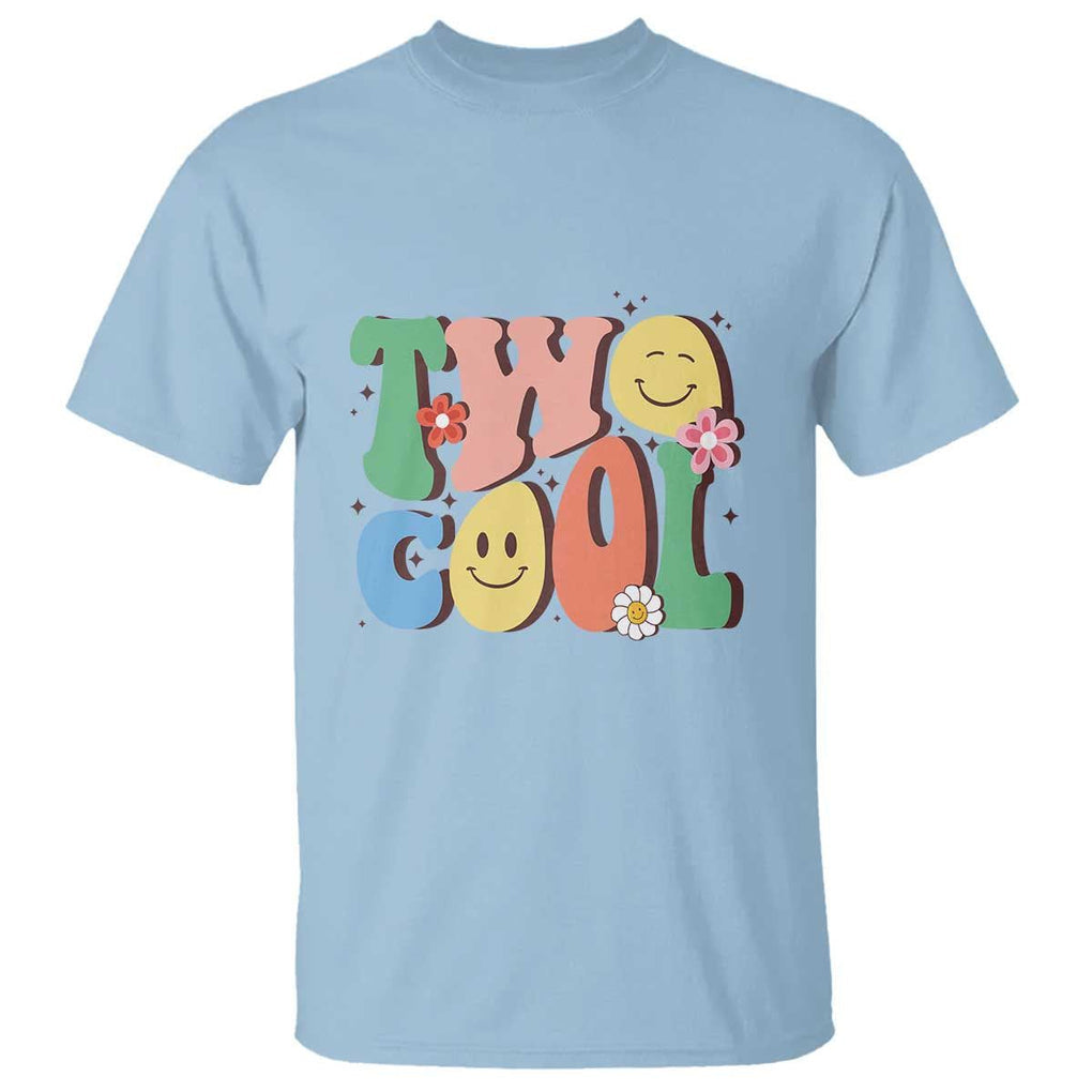 Second Birthday T Shirt Two Cool Gift 2 Years Old Retro Groovy TS11 Light Blue Print Your Wear