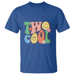 Second Birthday T Shirt Two Cool Gift 2 Years Old Retro Groovy TS11 Royal Blue Print Your Wear