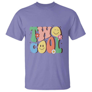 Second Birthday T Shirt Two Cool Gift 2 Years Old Retro Groovy TS11 Violet Print Your Wear