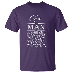 Pops The Man The Myth The Legend T Shirt Vintage Father's Day TS11 Purple Print Your Wear