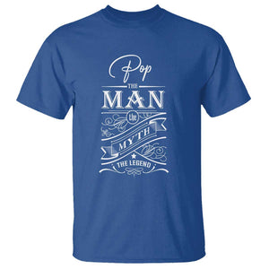 Pops The Man The Myth The Legend T Shirt Vintage Father's Day TS11 Royal Blue Print Your Wear