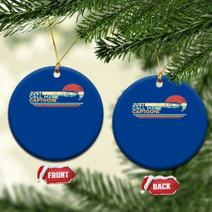 Funny Just Call Me Captoon Ceramic Ornament Pontoon Boat Captain TS11 1pc Blue Print Your Wear