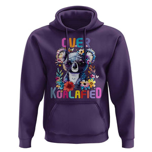 Funny Koala Hoodie Over Koalafied Cute Colorful Bear TS11 Purple Print Your Wear