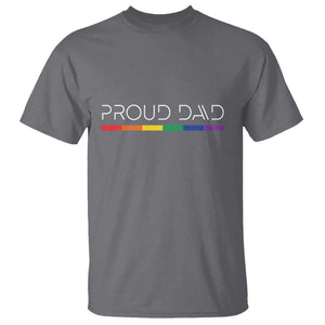 LGBTQ Gay Pride T Shirt Proud Dad Father's Day LGBT Flag TS11 Charcoal Print Your Wear