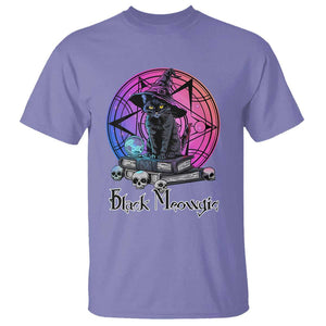 Cat Lover T Shirt Black Meowgic Pentagram Witchcraft Magic TS11 Violet Print Your Wear