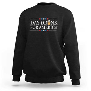 Funny 4th Of July Drinking Sweatshirt Day Drunk For American TS11 Black Print Your Wear