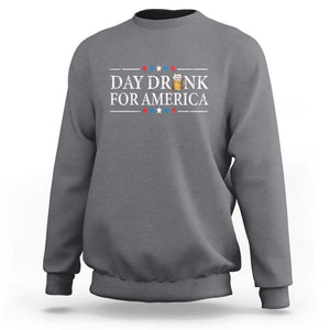 Funny 4th Of July Drinking Sweatshirt Day Drunk For American TS11 Charcoal Print Your Wear