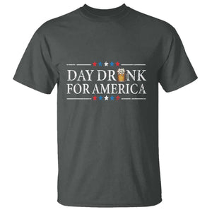 Funny 4th Of July Drinking T Shirt Day Drunk For American TS11 Dark Heather Print Your Wear