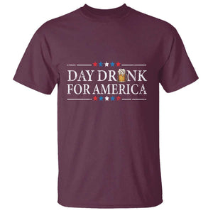 Funny 4th Of July Drinking T Shirt Day Drunk For American TS11 Maroon Print Your Wear