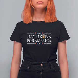 Funny 4th Of July Drinking T Shirt For Women Day Drunk For American TS11 Black Print Your Wear