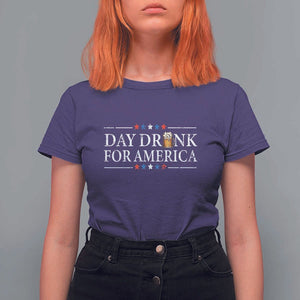 Funny 4th Of July Drinking T Shirt For Women Day Drunk For American TS11 Purple Print Your Wear