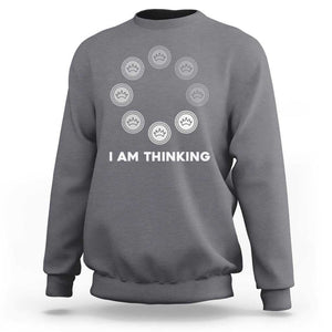 Checkers Lover Sweatshirt I Am Thinking Board Game Draughts Player TS11 Charcoal Print Your Wear