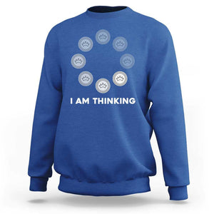 Checkers Lover Sweatshirt I Am Thinking Board Game Draughts Player TS11 Royal Blue Print Your Wear