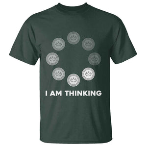 Checkers Lover T Shirt I Am Thinking Board Game Draughts Player TS11 Dark Forest Green Print Your Wear