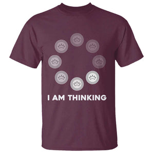 Checkers Lover T Shirt I Am Thinking Board Game Draughts Player TS11 Maroon Print Your Wear