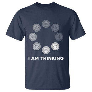 Checkers Lover T Shirt I Am Thinking Board Game Draughts Player TS11 Navy Print Your Wear