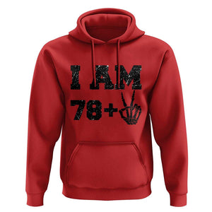 Funny 80th Birthday Hoodie I Am 79 Plus 80 Years Old Skull TS11 Red Print Your Wear