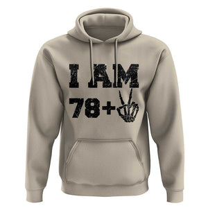 Funny 80th Birthday Hoodie I Am 79 Plus 80 Years Old Skull TS11 Sand Print Your Wear