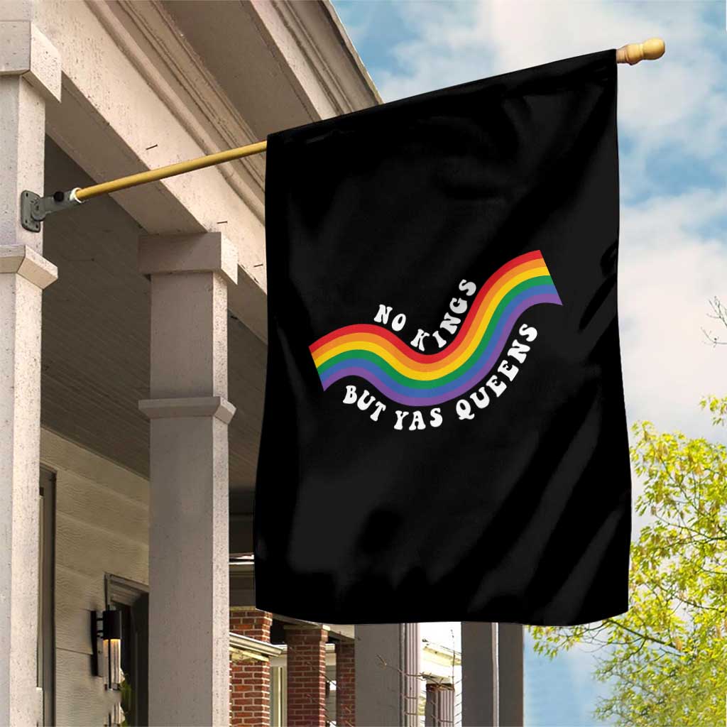 No Kings But Yas Queens LGBTQ Pride Retro Rainbow Garden Flag TS11 Print Your Wear