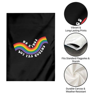 No Kings But Yas Queens LGBTQ Pride Retro Rainbow Garden Flag TS11 Print Your Wear