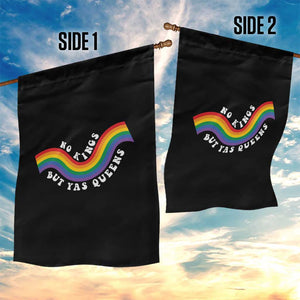 No Kings But Yas Queens LGBTQ Pride Retro Rainbow Garden Flag TS11 Print Your Wear