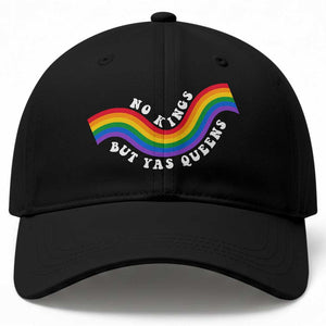 No Kings But Yas Queens LGBTQ Pride Retro Rainbow Baseball Cap TS11 Print Your Wear