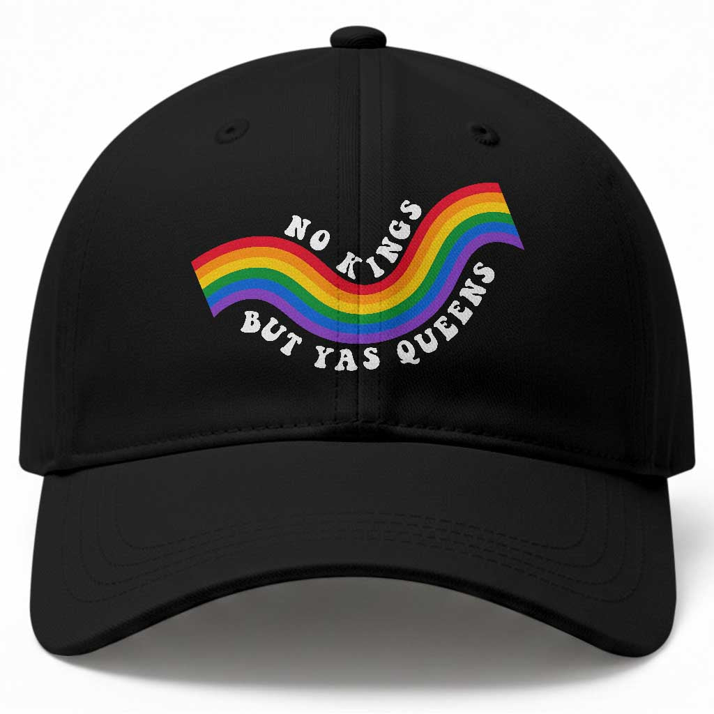 No Kings But Yas Queens LGBTQ Pride Retro Rainbow Baseball Cap TS11 Print Your Wear