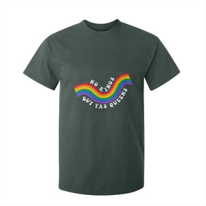 No Kings But Yas Queens LGBTQ Pride Retro Rainbow T Shirt For Kid TS11 Dark Forest Green Print Your Wear