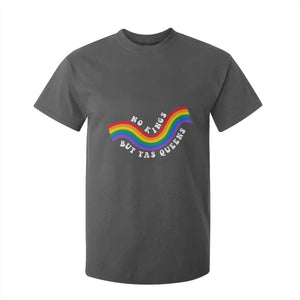 No Kings But Yas Queens LGBTQ Pride Retro Rainbow T Shirt For Kid TS11 Dark Heather Print Your Wear