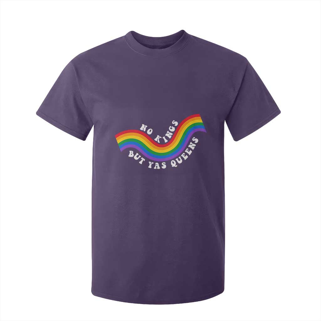 No Kings But Yas Queens LGBTQ Pride Retro Rainbow T Shirt For Kid TS11 Purple Print Your Wear