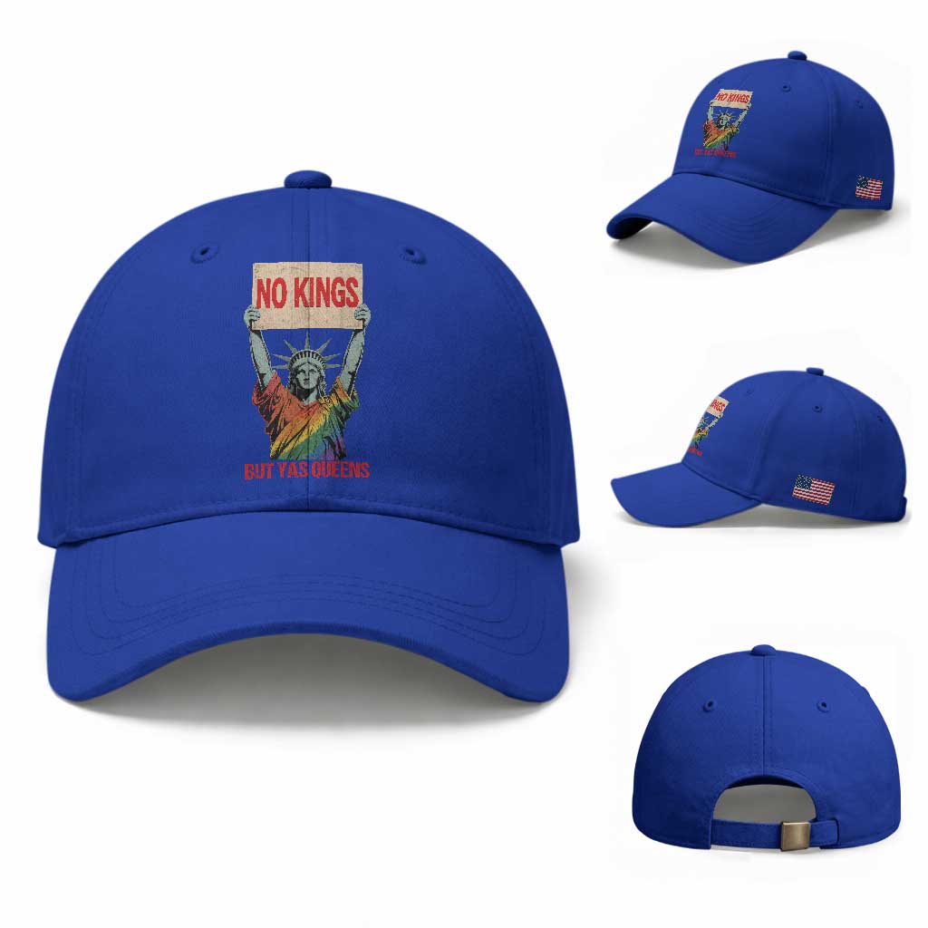 No Kings But Yas Queens Baseball Cap Statue Of Liberty LGBTQ Pride Ally Pride TS11 Baseball Cap Universal Fit Royal Blue Print Your Wear