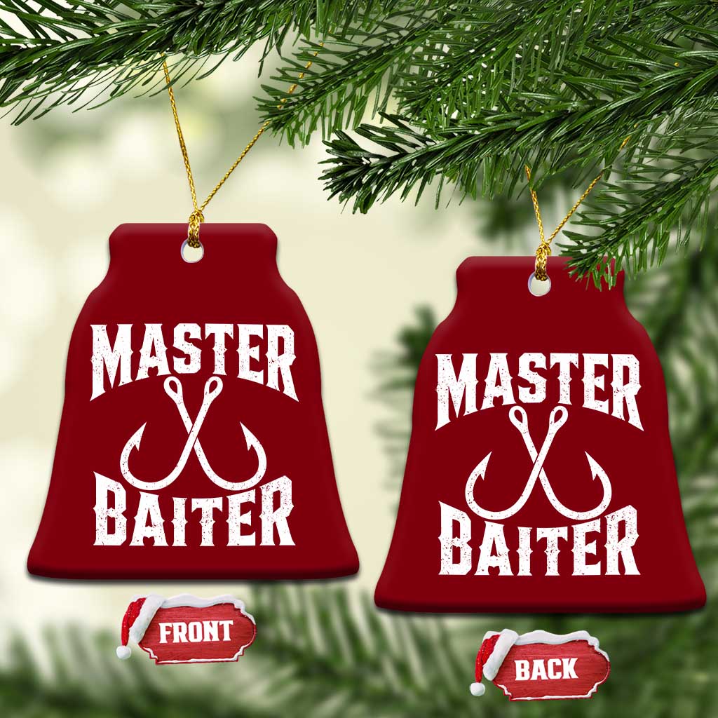 Master Baiter Funny Fishing Fisherman Joke Ceramic Ornament