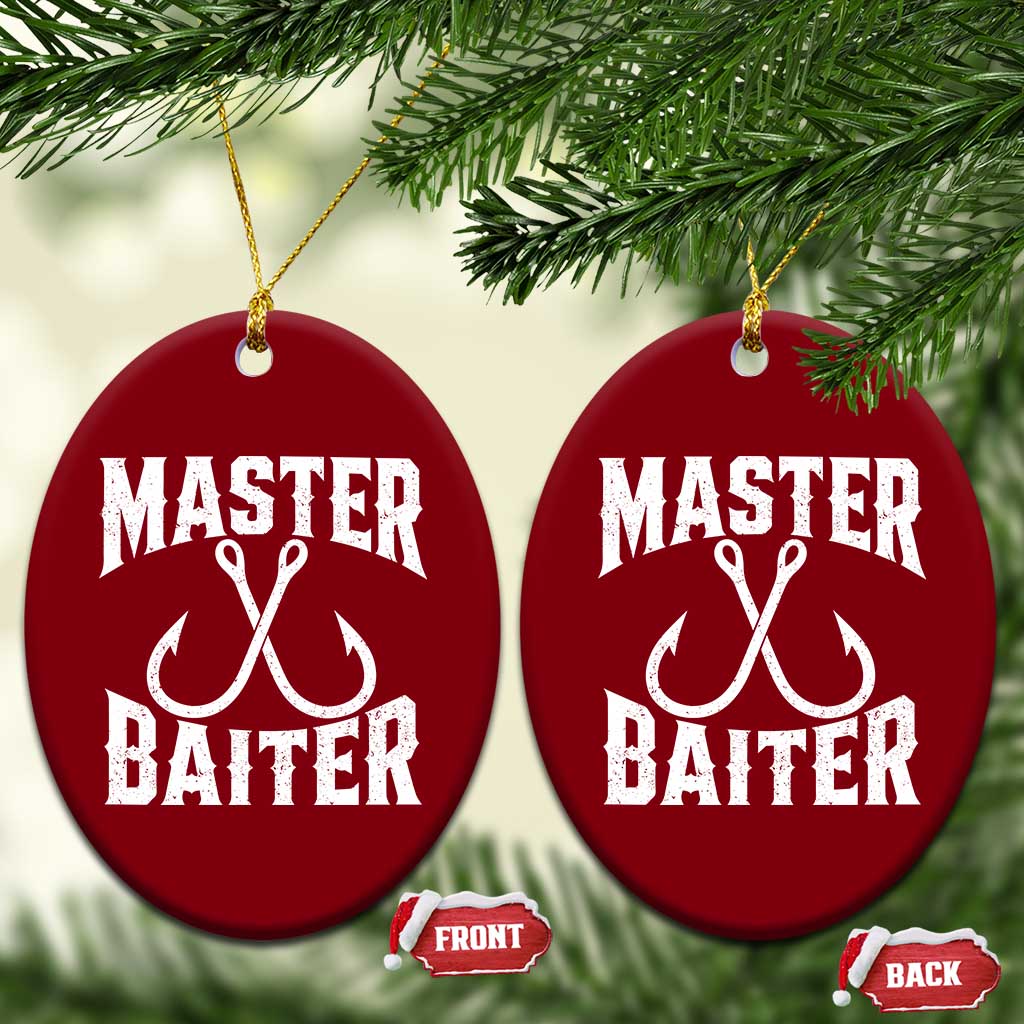 Master Baiter Funny Fishing Fisherman Joke Ceramic Ornament