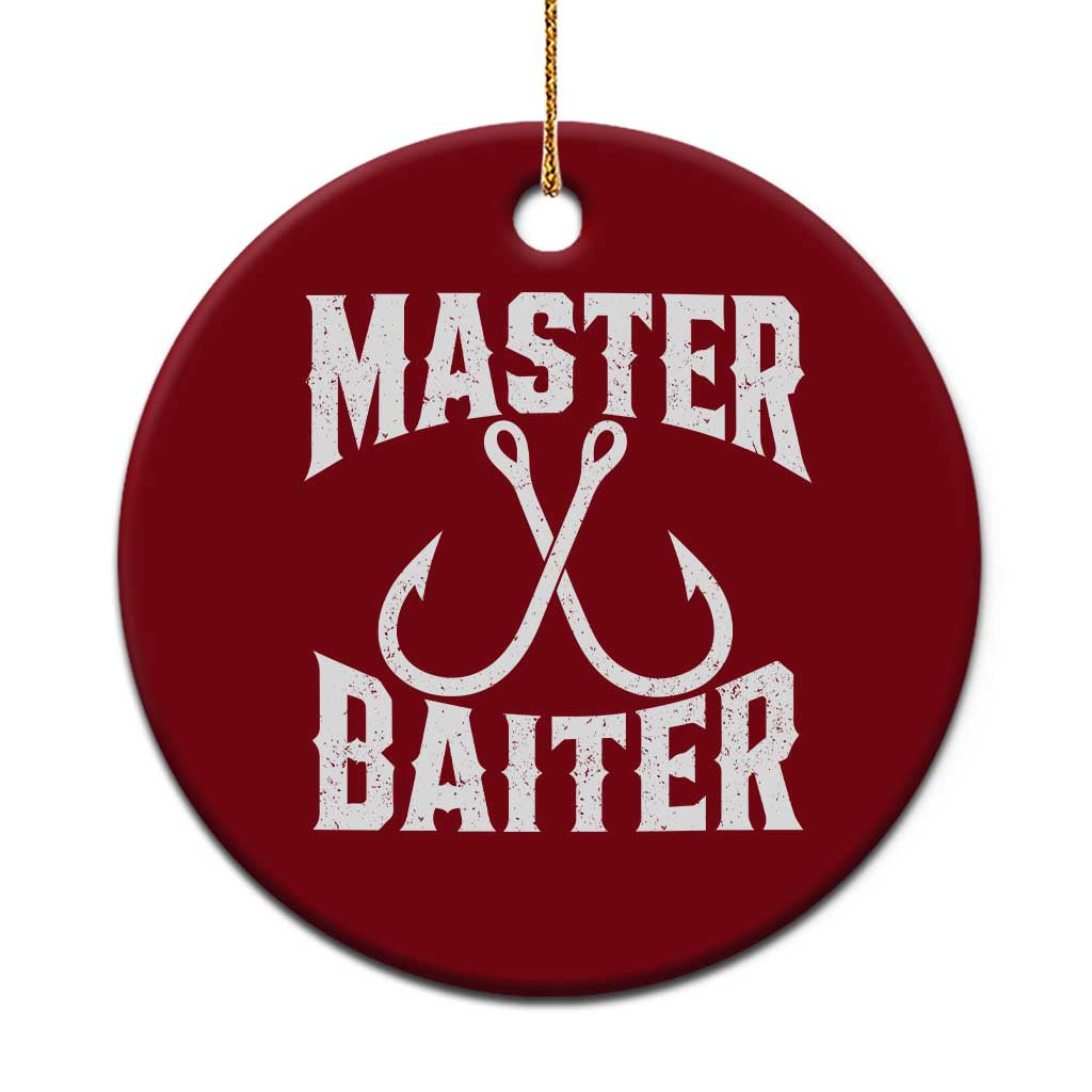 Master Baiter Funny Fishing Fisherman Joke Ceramic Ornament