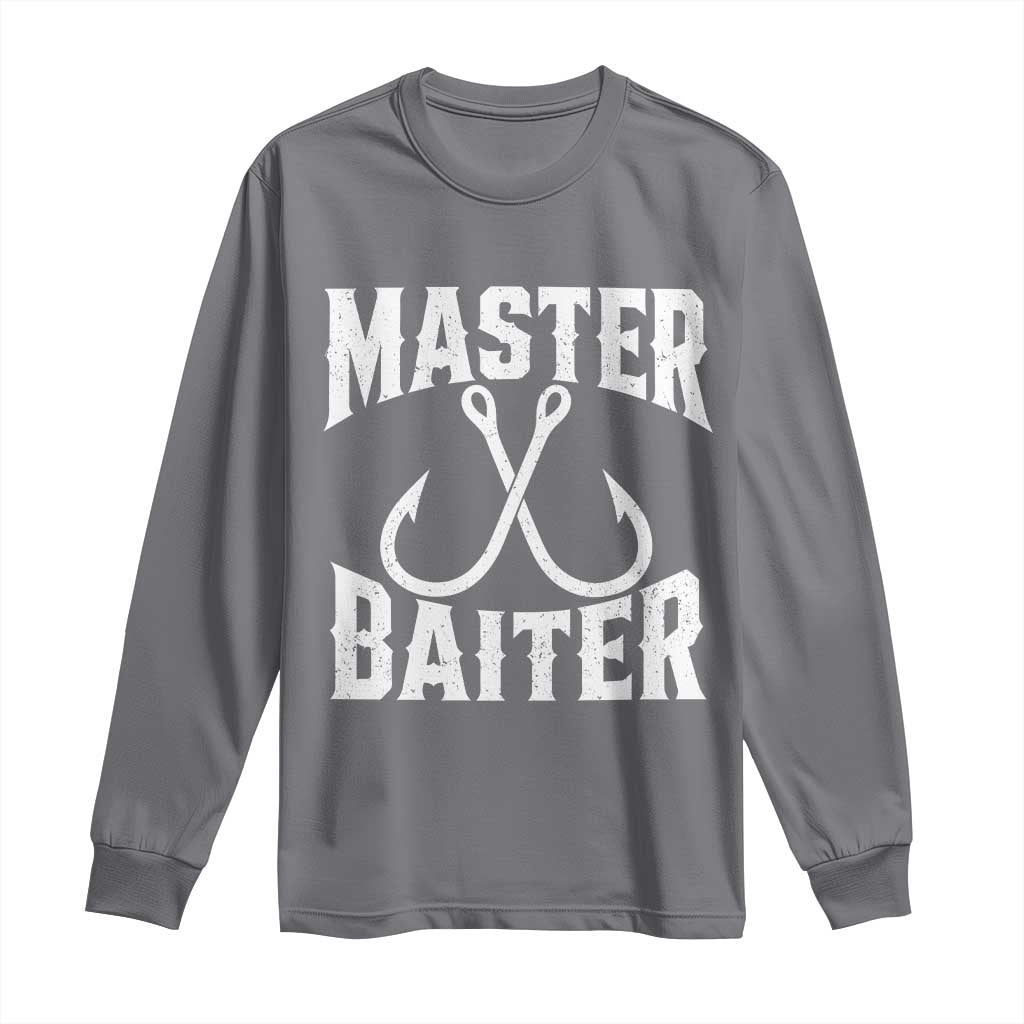 Master Baiter Funny Fishing Fisherman Joke Long Sleeve Shirt