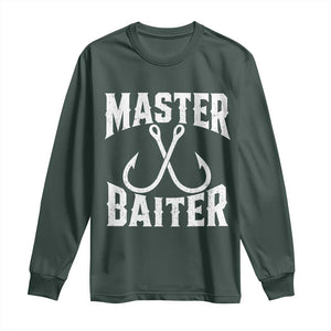 Master Baiter Funny Fishing Fisherman Joke Long Sleeve Shirt