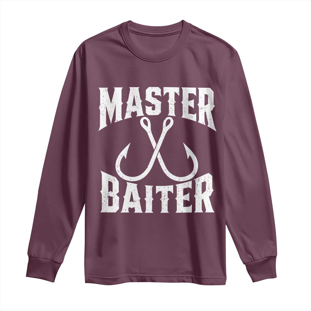 Master Baiter Funny Fishing Fisherman Joke Long Sleeve Shirt
