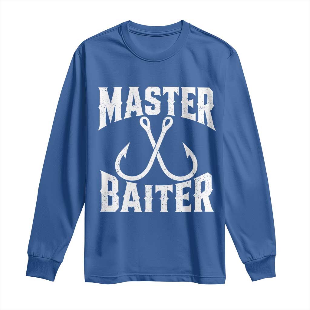 Master Baiter Funny Fishing Fisherman Joke Long Sleeve Shirt