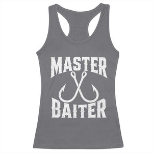 Master Baiter Funny Fishing Fisherman Joke Racerback Tank Top