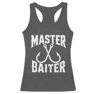 Master Baiter Funny Fishing Fisherman Joke Racerback Tank Top