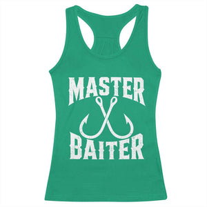 Master Baiter Funny Fishing Fisherman Joke Racerback Tank Top