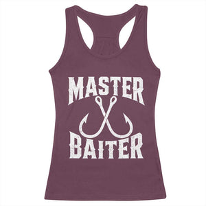 Master Baiter Funny Fishing Fisherman Joke Racerback Tank Top