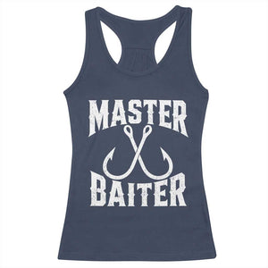 Master Baiter Funny Fishing Fisherman Joke Racerback Tank Top