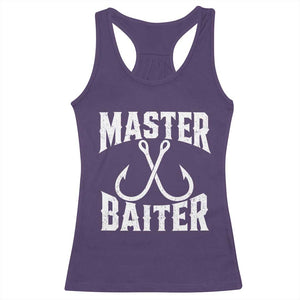 Master Baiter Funny Fishing Fisherman Joke Racerback Tank Top